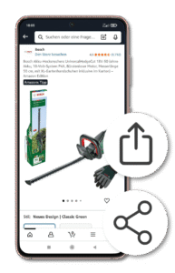 Produkte aus Browser oder Apps teilen​